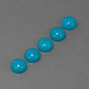 2.06 ct Blue Turquoise Stone, Natural Turquoise in Round Cabochon Shape for Sale