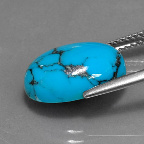 Turquoise Gemstone in 14 x 10 mm (calibrated) Size for Sale, Turquoise Stone in Blue Color