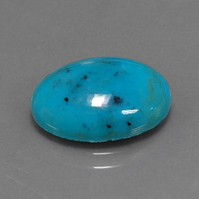 4.22 ct Blue Turquoise Gemstone, Turquoise Gem in Oval Cabochon Shape for Sale.