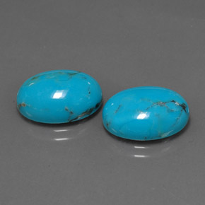 8.49 ct Blue Turquoise Gemstone, Turquoise Gem in Oval Cabochon Shape for Sale.