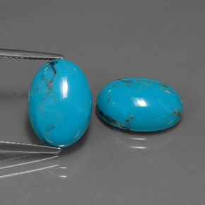 8.49 ct Blue Turquoise Stone, Natural Turquoise in Oval Cabochon Shape for Sale