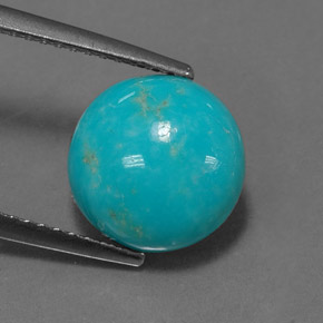 2.77 ct Green Turquoise Stone, Natural Turquoise in Round Cabochon Shape for Sale