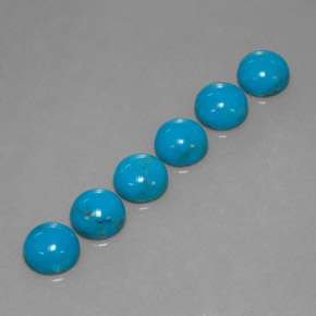 4.68 ct Blue Turquoise Gemstone, Turquoise Gem in Round Cabochon Shape for Sale.