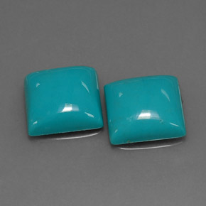 5.80 ct Blue Turquoise Stone, Natural Turquoise in Square Cabochon Shape for Sale