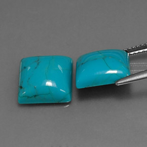 Turquoise Gemstone in 10 x 10 mm (calibrated) Size for Sale, Turquoise Stone in Blue Color