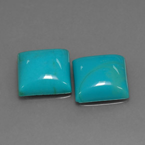 5.80 ct Blue Turquoise Stone, Natural Turquoise in Square Cabochon Shape for Sale