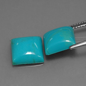 Turquoise Gemstone in 10 x 10 mm (calibrated) Size for Sale, Turquoise Stone in Blue Color