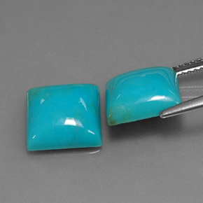 Turquoise Gemstone in 10 x 10 mm (calibrated) Size for Sale, Turquoise Stone in Blue Color