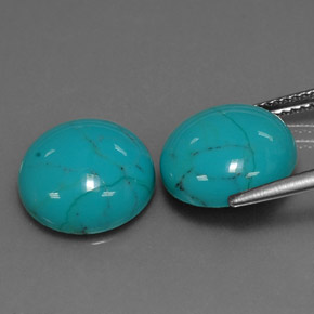 Turquoise Gemstone in 12 mm (calibrated) Size for Sale, Turquoise Stone in Blue Color