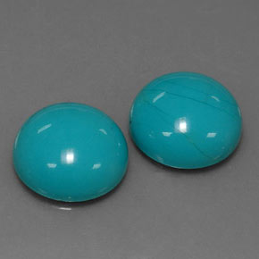 7.95 ct Blue Turquoise Stone, Natural Turquoise in Round Cabochon Shape for Sale