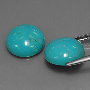 Turquoise Gemstone in 12 mm (calibrated) Size for Sale, Turquoise Stone in Blue Color