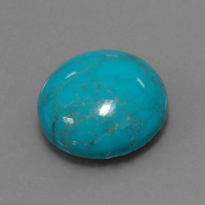 4.30 ct Blue Turquoise Stone, Natural Turquoise in Round Cabochon Shape for Sale