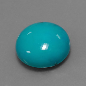 4.17 ct Blue Turquoise Stone, Natural Turquoise in Round Cabochon Shape for Sale
