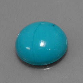 3.88 ct Blue Turquoise Stone, Natural Turquoise in Round Cabochon Shape for Sale