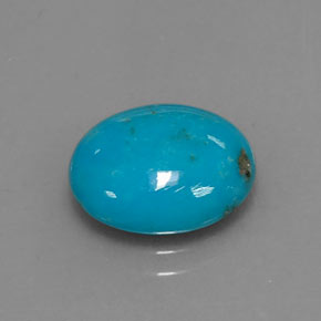 3.13 ct Blue Turquoise Stone, Natural Turquoise in Oval Cabochon Shape for Sale