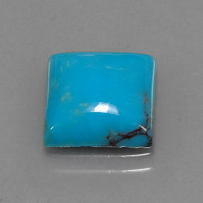 3.28 ct Blue Turquoise Stone, Natural Turquoise in Square Cabochon Shape for Sale