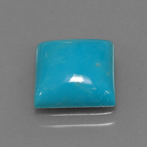 3.16 ct Blue Turquoise Stone, Natural Turquoise in Square Cabochon Shape for Sale