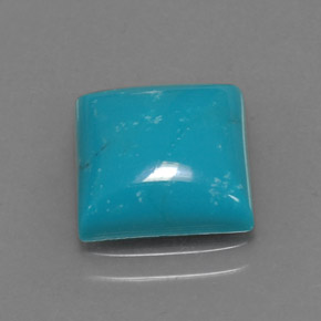 3.08 ct Blue Turquoise Stone, Natural Turquoise in Square Cabochon Shape for Sale