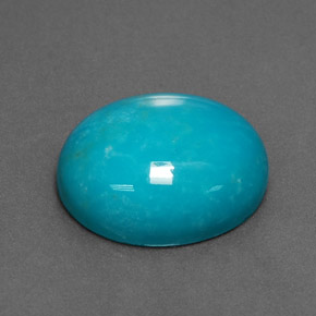3.99 ct Blue Turquoise Stone, Natural Turquoise in Oval Cabochon Shape for Sale