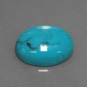3.50 ct Blue Turquoise Stone, Natural Turquoise in Oval Cabochon Shape for Sale