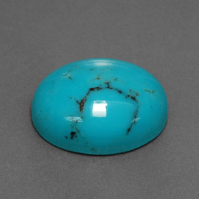 3.79 ct Blue Turquoise Stone, Natural Turquoise in Oval Cabochon Shape for Sale
