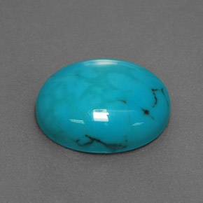 2.77 ct Blue Turquoise Stone, Natural Turquoise in Oval Cabochon Shape for Sale