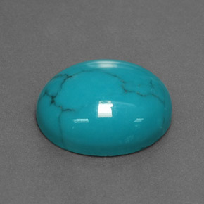 3.69 ct Blue Turquoise Stone, Natural Turquoise in Oval Cabochon Shape for Sale