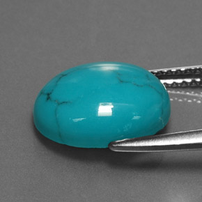 Turquoise Gemstone in 12 x 10 mm (calibrated) Size for Sale, Turquoise Stone in Blue Color