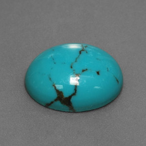 2.97 ct Blue Turquoise Stone, Natural Turquoise in Oval Cabochon Shape for Sale
