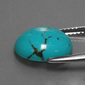 Turquoise Gemstone in 12 x 10 mm (calibrated) Size for Sale, Turquoise Stone in Blue Color