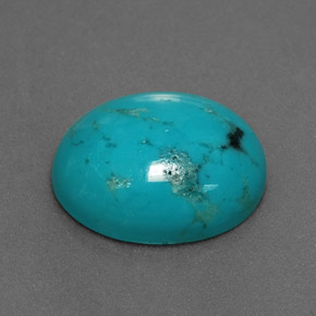 3.43 ct Blue Turquoise Stone, Natural Turquoise in Oval Cabochon Shape for Sale