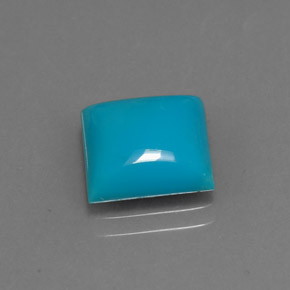 3.34 ct Blue Turquoise Stone, Natural Turquoise in Square Cabochon Shape for Sale