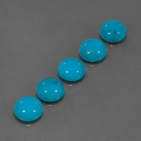 Turquoise Gemstone in 6 mm (calibrated) Size for Sale, Turquoise Stone in Blue Color