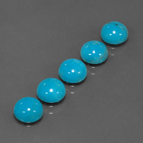 Turquoise Gemstone in 6 mm (calibrated) Size for Sale, Turquoise Stone in Blue Color