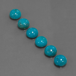 4.74 ct Blue Turquoise Gemstone, Turquoise Gem in Round Cabochon Shape for Sale.