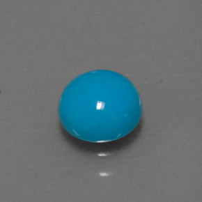 0.79 ct Blue Turquoise Stone, Natural Turquoise in Round Cabochon Shape for Sale