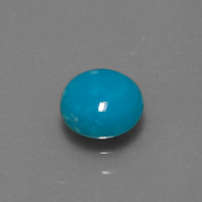0.72 ct Blue Turquoise Stone, Natural Turquoise in Round Cabochon Shape for Sale