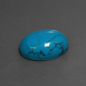 4.15 ct Blue Turquoise Stone, Natural Turquoise in Oval Cabochon Shape for Sale