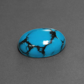 5.10 ct Blue Turquoise Stone, Natural Turquoise in Oval Cabochon Shape for Sale
