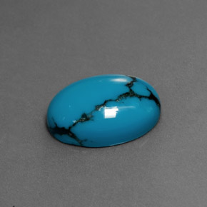 4.27 ct Blue Turquoise Stone, Natural Turquoise in Oval Cabochon Shape for Sale