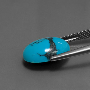 Turquoise Gemstone in 14 x 10 mm (calibrated) Size for Sale, Turquoise Stone in Blue Color