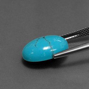 Turquoise Gemstone in 14 x 10 mm (calibrated) Size for Sale, Turquoise Stone in Blue Color