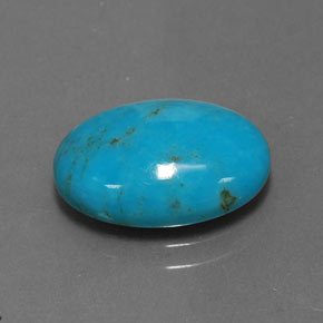 3.96 ct Blue Turquoise Stone, Natural Turquoise in Oval Cabochon Shape for Sale