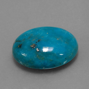 4.46 ct Blue Turquoise Stone, Natural Turquoise in Oval Cabochon Shape for Sale