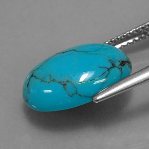 Turquoise Gemstone in 14 x 10 mm (calibrated) Size for Sale, Turquoise Stone in Blue Color