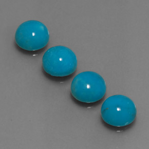 Turquoise Gemstone in 6 mm (calibrated) Size for Sale, Turquoise Stone in Blue Color