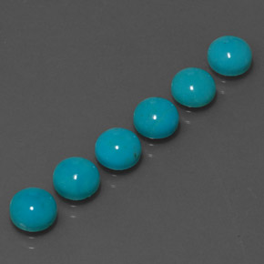4.27 ct Blue Turquoise Stone, Natural Turquoise in Round Cabochon Shape for Sale
