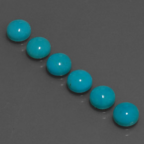 Turquoise Gemstone in 6 mm (calibrated) Size for Sale, Turquoise Stone in Blue Color