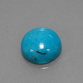 3.33 ct Blue Turquoise Stone, Natural Turquoise in Round Cabochon Shape for Sale
