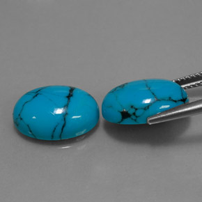 Turquoise Gemstone in 14 x 10 mm (calibrated) Size for Sale, Turquoise Stone in Blue Color